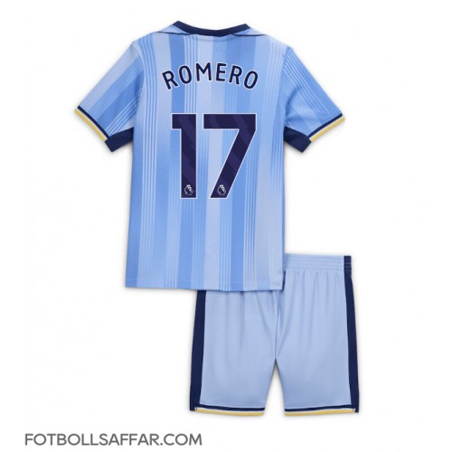 Tottenham Hotspur Cristian Romero #17 Bortadräkt Barn 2024-25 Kortärmad (+ Korta byxor)